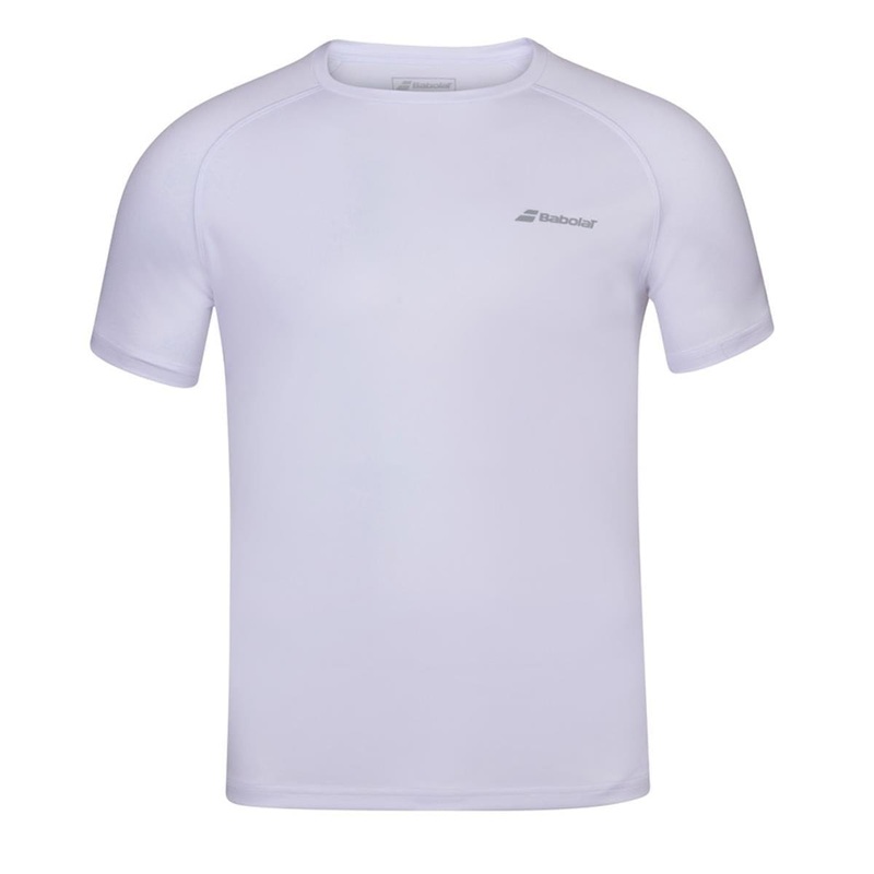 Babolat Mens Play Crew Neck Tennis T-Shirt – White
