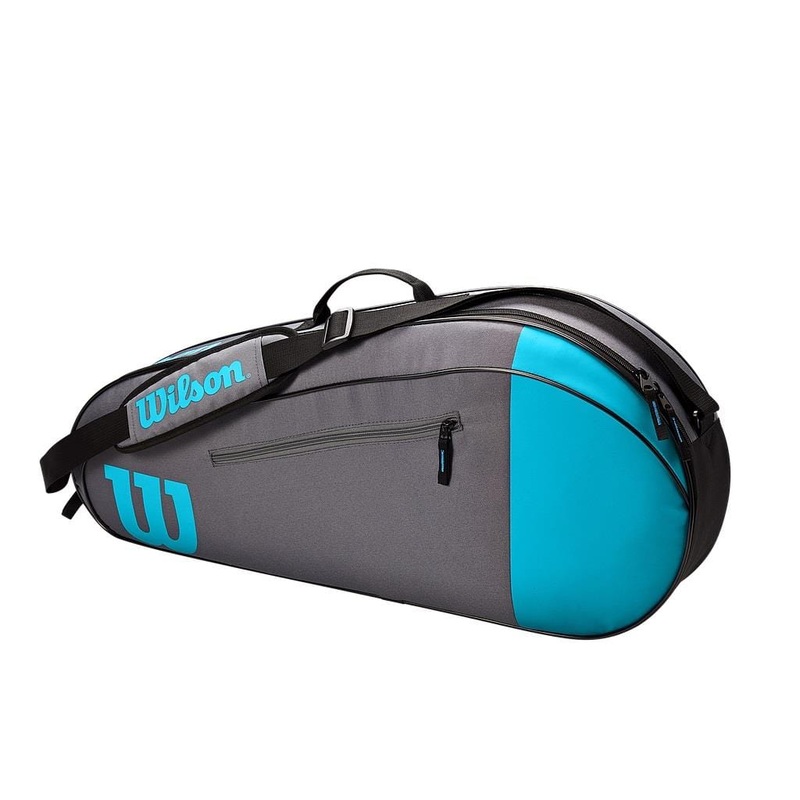 Wilson Team Collection 3 Racket Tennis Bag – Blue / Grey