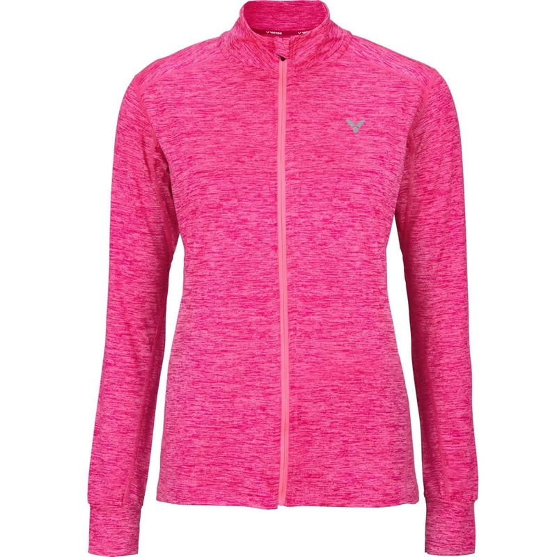 Victor Longsleeve Womens Quarter Zip Jacket – Pink