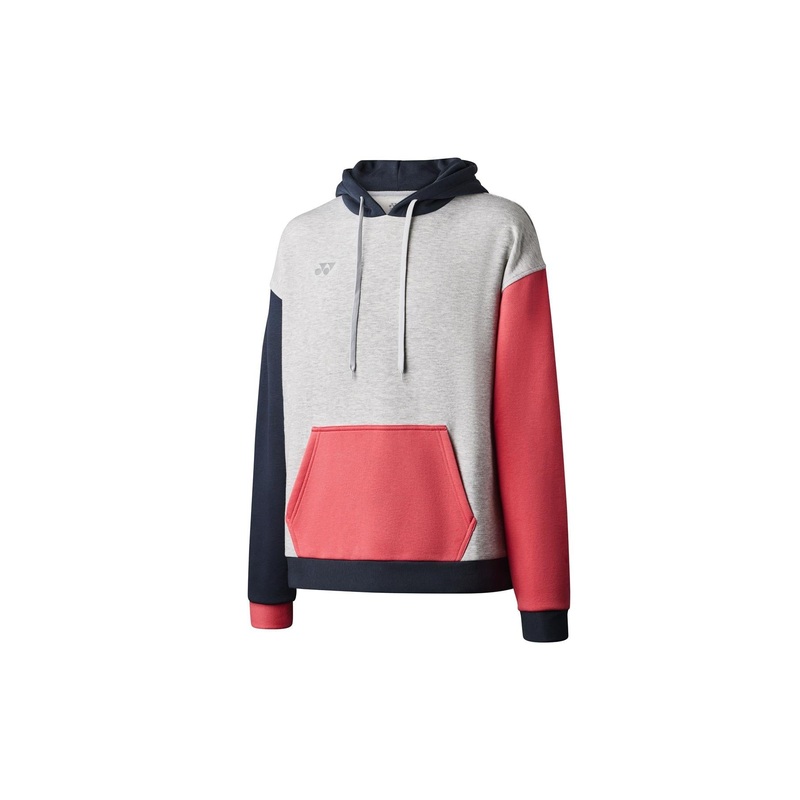Yonex YHD123 Unisex Tennis Hoodie – Grey / Gunmetal / Cerise