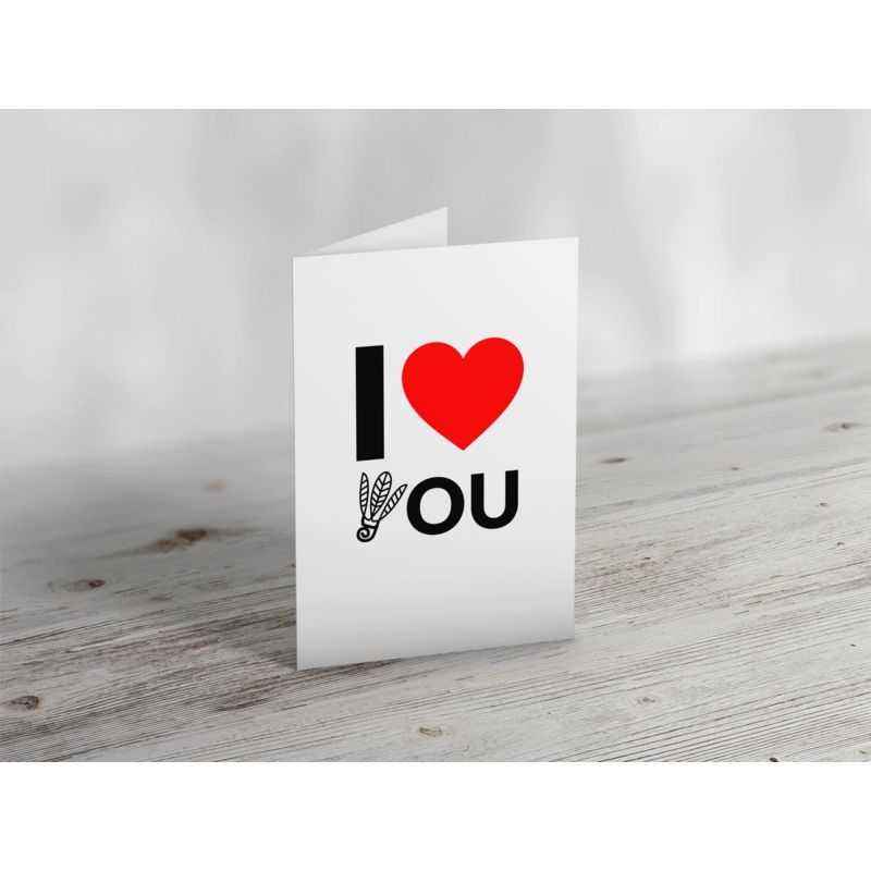 ‘I Love You’ Badminton Greeting Card