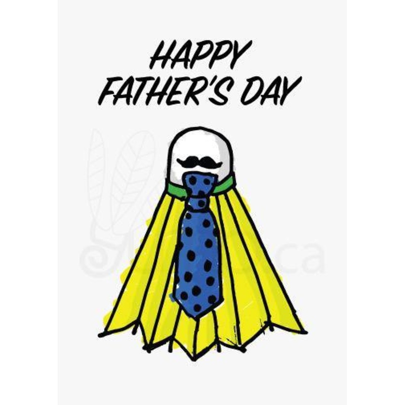 ‘Happy Father’s Day’ Badminton Greeting Card