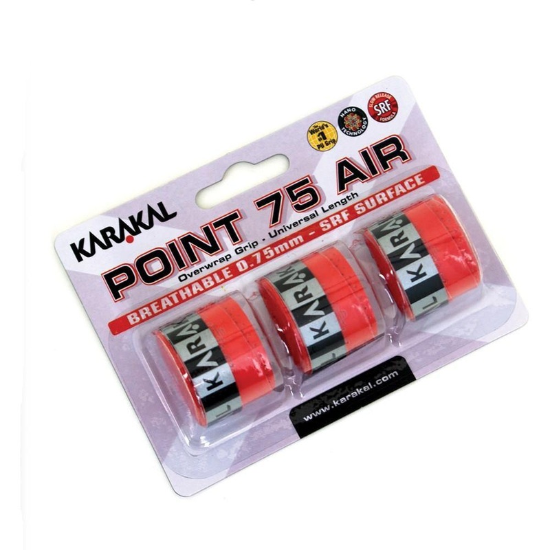 Karakal Point 75 Air Overgrip|Orange|Black|White|Red|Blue|Yellow