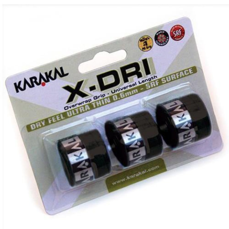 Karakal X-Dri Overgrip|White|Black|Orange|Blue