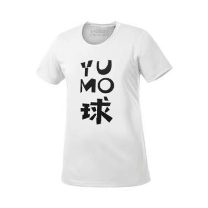 Yumo Creative ‘YUMO ‘ (Badminton) LADIES Dri-Fit T-Shirt [White] – logo
