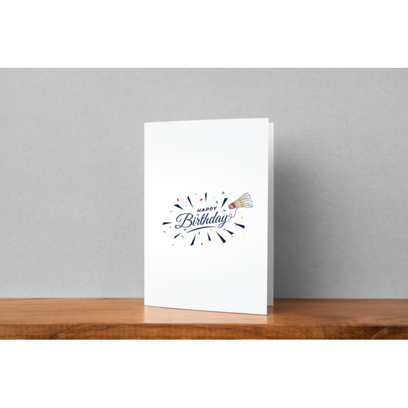 ‘Happy Birthday’ Badminton Greeting Card