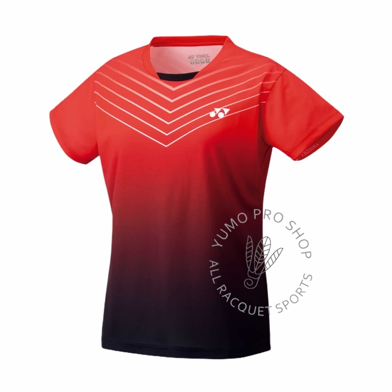 Yonex YW0025 Women’s Crew Neck Team shirt [Ruby Red]