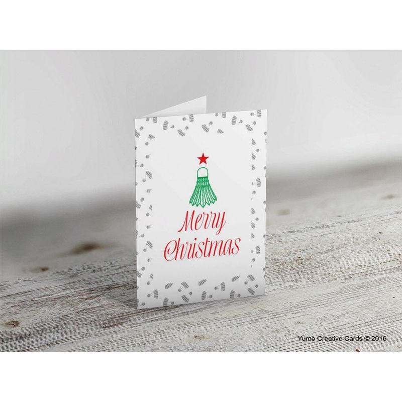 ‘Merry Christmas’ Badminton Tree Greeting Card