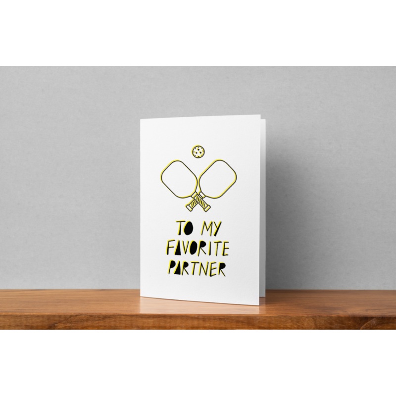 ‘Favourite Partner’ Pickleball Greeting Card