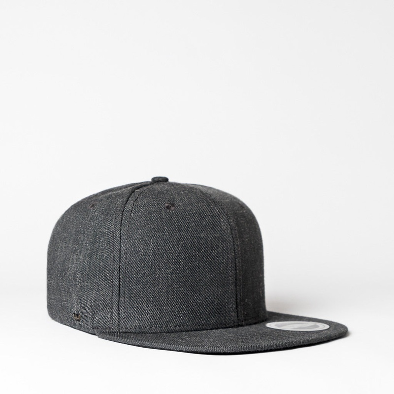 U Flex Flat Peak Fitted Cap|Charcoal Melange|Grey Melange|Black