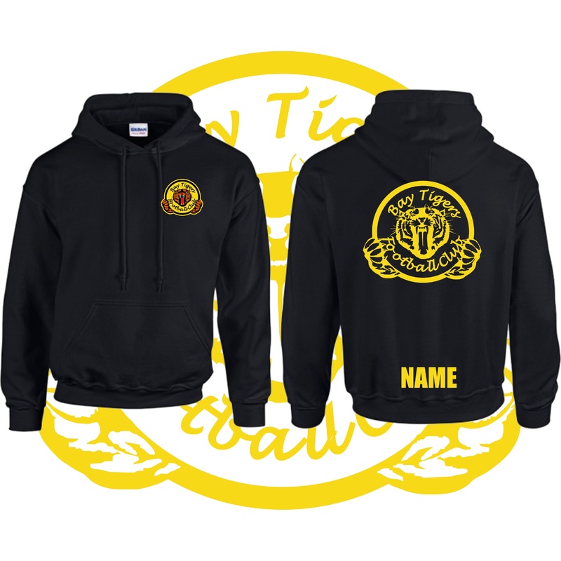 Bay Tigers Football Hoodie|6yrs|8yrs|10yrs|12yrs|14yrs|XS|Small|Medium|Large|XL|2XL