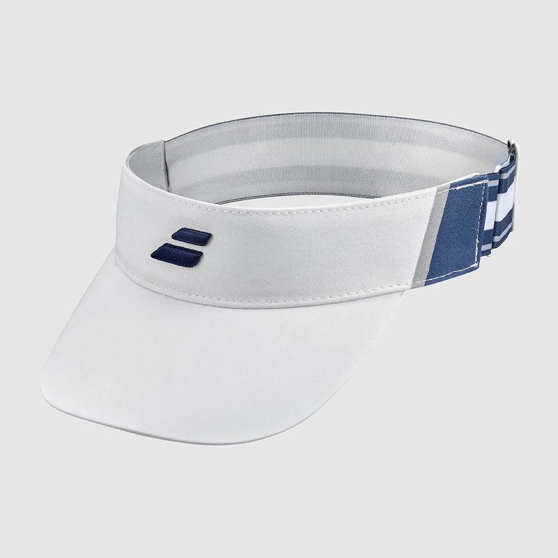 Babolat 5WA1232 Elastic Visor|1005 White/Estate Blue|One Size
