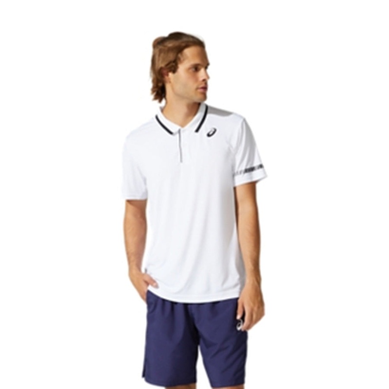 Asics 2041A138 Court Polo Mens White