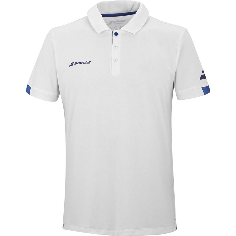 Babolat Boys Play Polo White|White|Age 6-8|Age 8-10|Age 10-12|Age 12-14