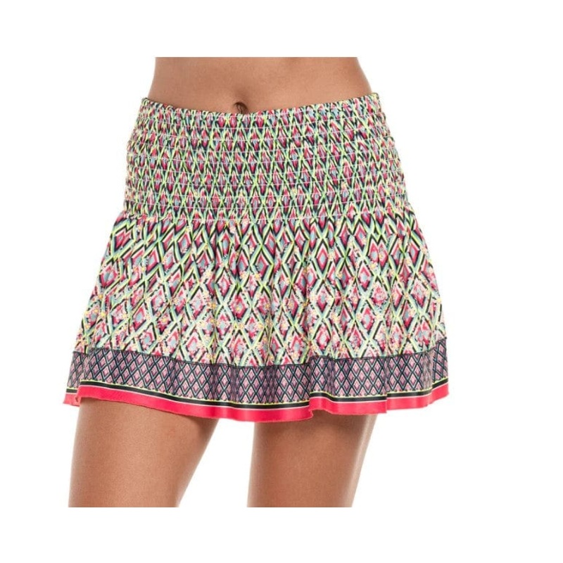Lucky In Love Women’s Long Oopsie Daisy Smocked Tennis Skirt