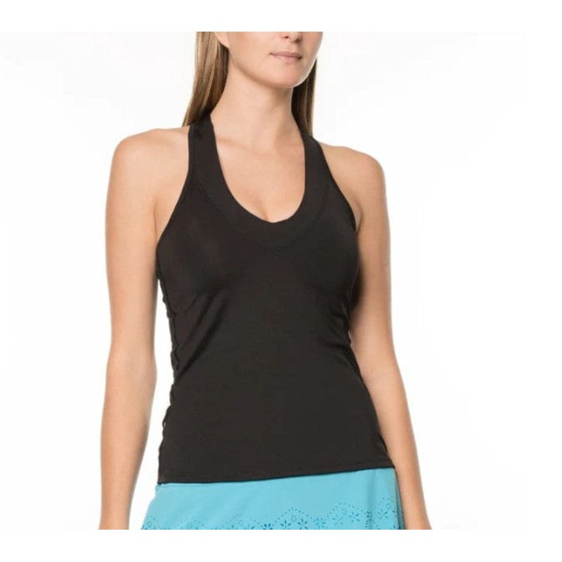 Lucky In Love Women’s V-Neck Tennis Tank with Bra