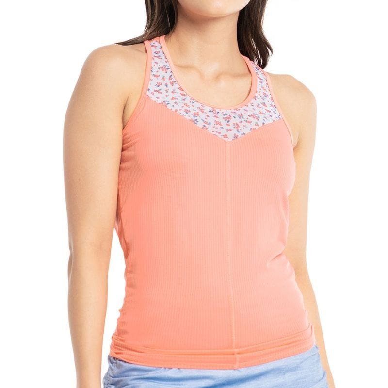 Lucky In Love Women’s Liberty Blossom Tie Back Tennis Tank Top