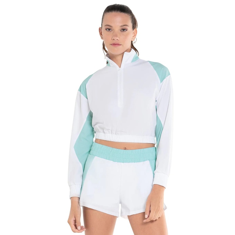 Women’s K-Swiss Crop Long Sleeve Quarter Zip Tennis Top