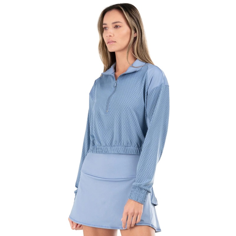 Women’s K Swiss Diamond 1/4 Long Sleeve Tennis Zip