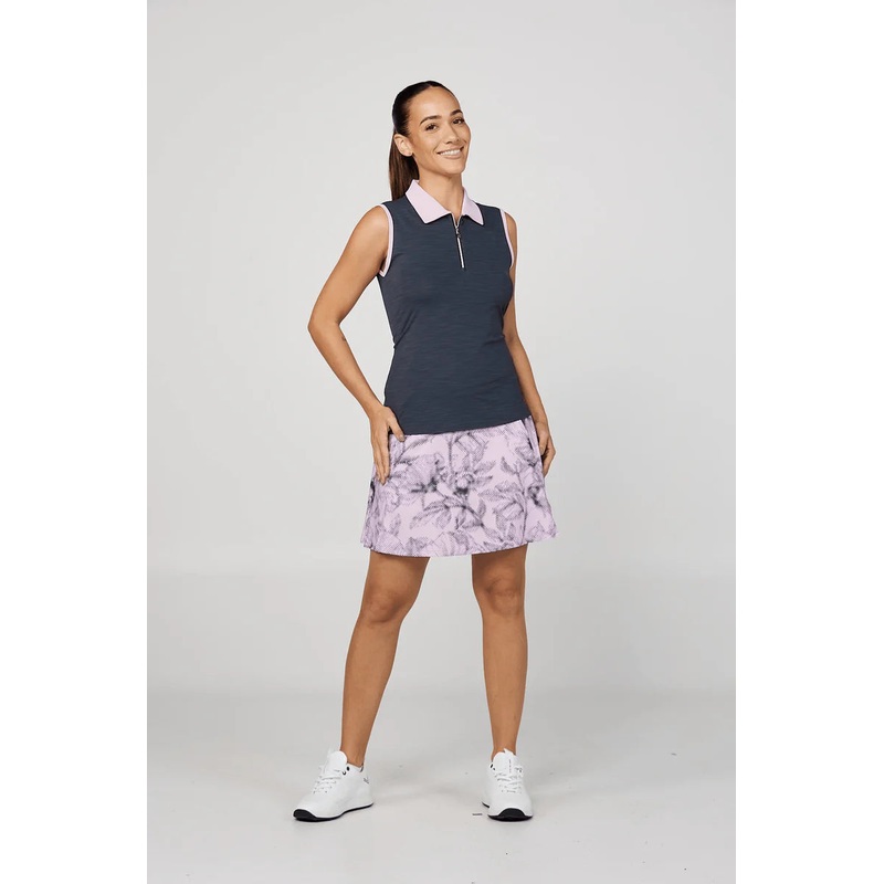 Women’s Sofibella Sleeveless Polo – Shades of Pink