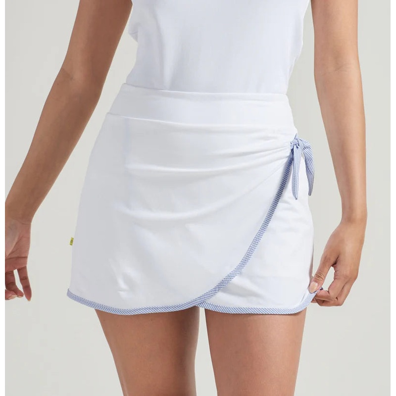 L’Oeuf Poch Seersucker Wrap Skort