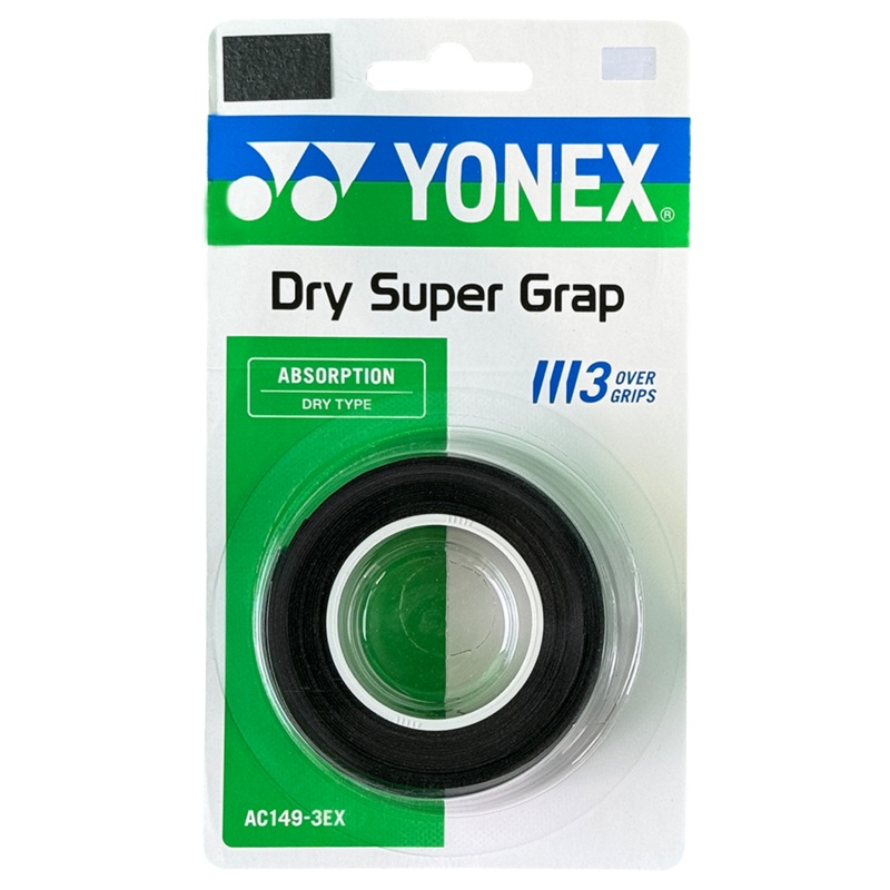 Yonex Dry Super Grap (3 Pack)|Black|White